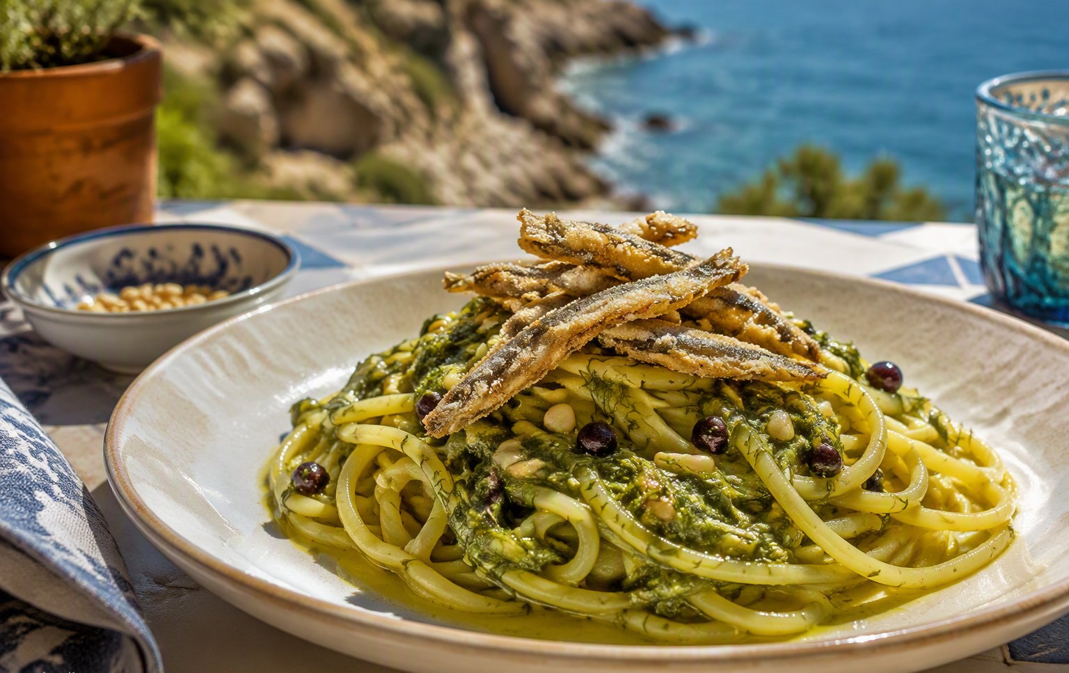 Pasta con le sarde, piatto siciliano del giorno